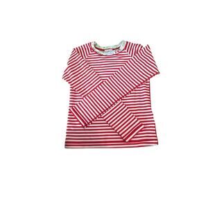Hanna Andersson Red & White Stripe LongSleeve Rash Guard Top Girls 
 150 (12–14)